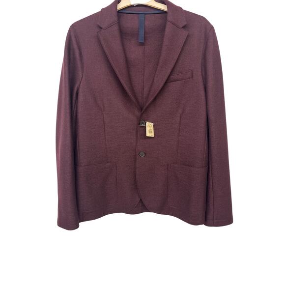 New Harris wharf London EU 50 US sz40 Bordeaux light wool sport coat 2 button